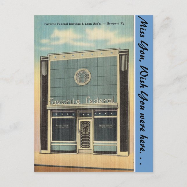 Kentucky, Savings & Loan, Newport Vykort (Framsida)
