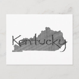 Kentucky Shaped Vintage Grått Chalkboard Namn Vykort