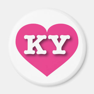 Kentucky Shock rosa Heart - I kärlek KY Magnet