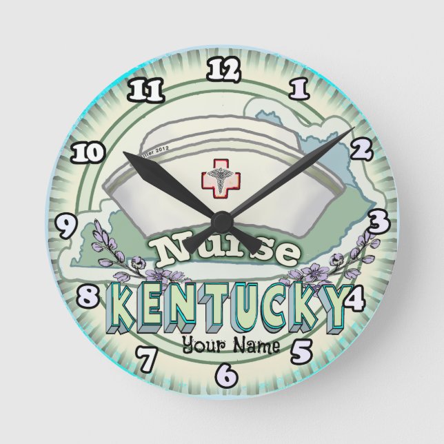 Kentucky Sjuksköterska Rund Klocka (Framsida)