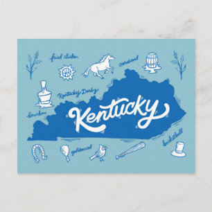 Kentucky Souvenir Icons Vykort