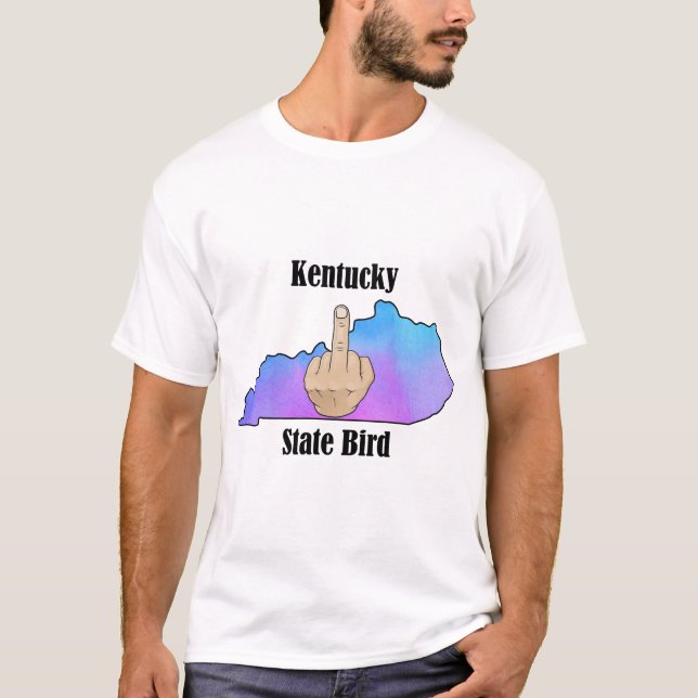 Kentucky State bird t-shirt mitten finger färg (Framsida)