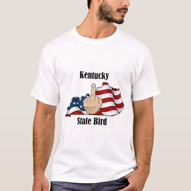 Kentucky State bird t-shirt mitten finger flagga (Framsida)
