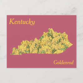 Kentucky State Flower Collage Karta Vykort