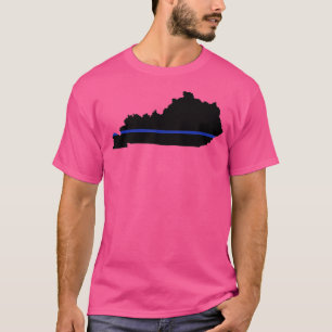 Kentucky State Karta Police Tillsatta lagar Blue L T Shirt