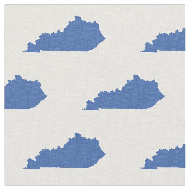 Kentucky State Mönster Blue Tyg (Närbild)