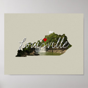 Kentucky State Photo infoga och City namn Poster