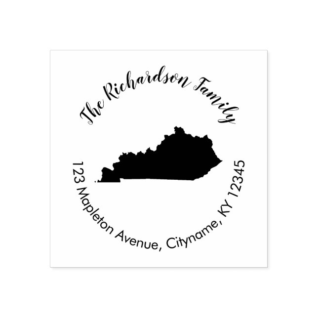 Kentucky State returadress gummi frimärke Stämpel (Tryck)