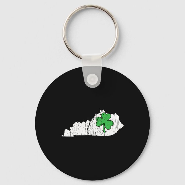 Kentucky State St. Patrick's Day Kentucky Grönt Sh Nyckelring (Framsida)