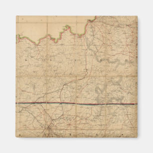 Kentucky Staters militära Karta Magnet