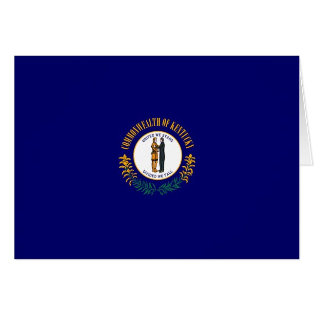 Kentucky Statlig flagga Design Hälsningskort (Framsidan Horizontal)