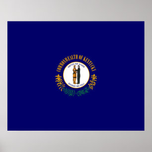 Kentucky Statlig flagga Design Poster