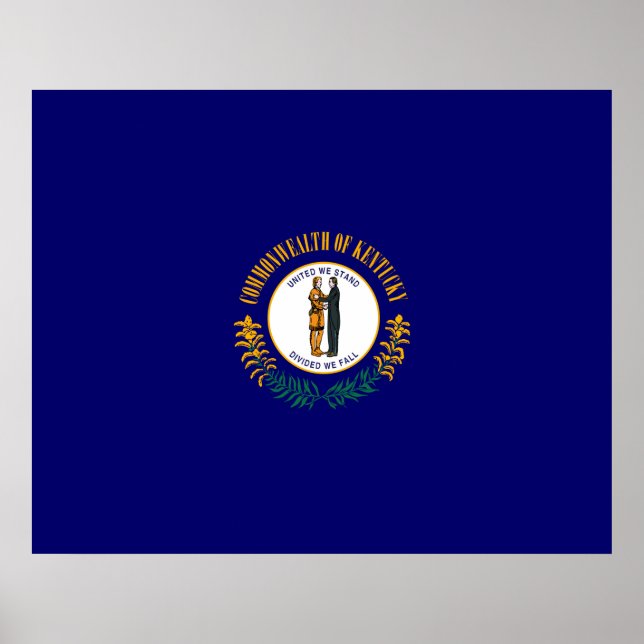 Kentucky Statlig flagga Design Poster (Framsidan)