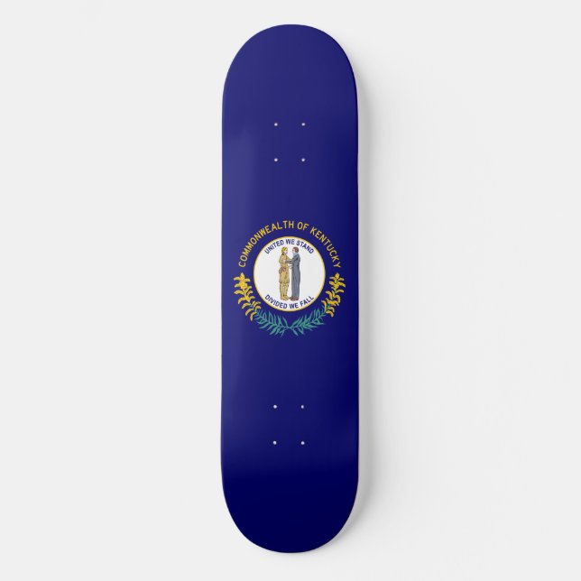 Kentucky Statlig flagga Mini Skateboard Bräda 18,5 Cm (Framsida)