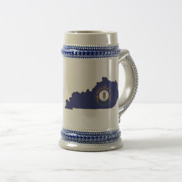 Kentucky statlig flagga och karta sejdel