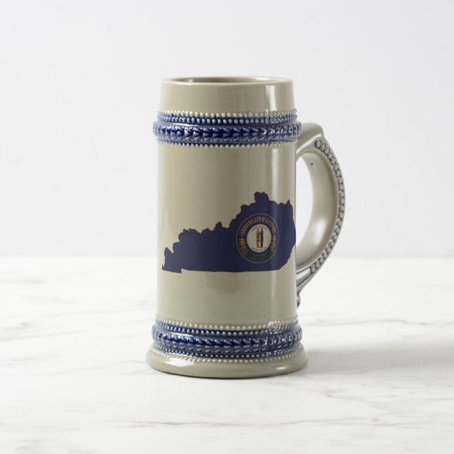 Kentucky statlig flagga och karta sejdel (Framsida höger)