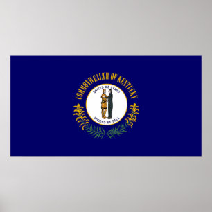Kentucky Statlig flagga Poster