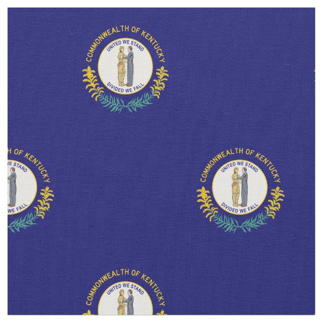 Kentucky Statlig flagga Tyg (Närbild)
