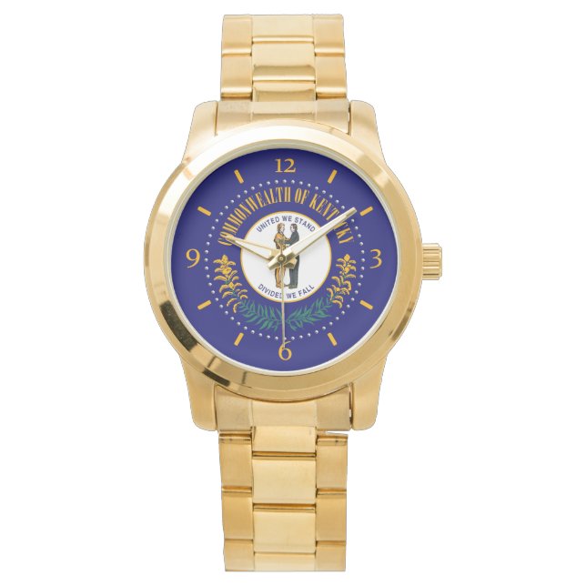 Kentucky Statlig flagga Watch Design Armbandsur (Framsida)