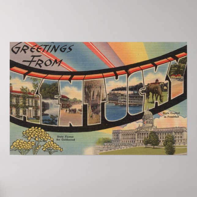 Kentucky (statligt kapital/blomma) poster (Framsidan)