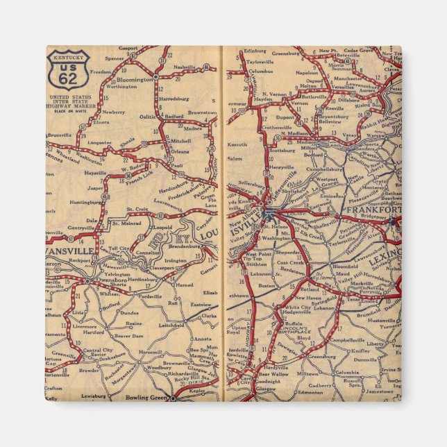 Kentucky, Tennessee 3 Magnet (Framsidan)