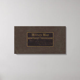 Kentucky Tennessee militär karta Canvastryck