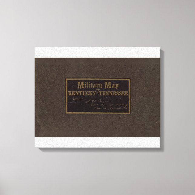 Kentucky, Tennessee-militären karta Canvastryck (Framsida)