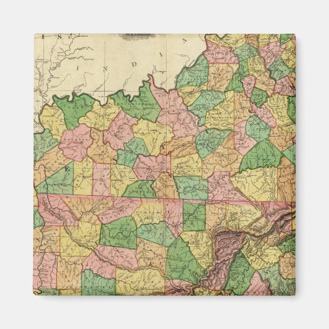 Kentucky, Tennessee och delar av Illinois Magnet (Framsidan)
