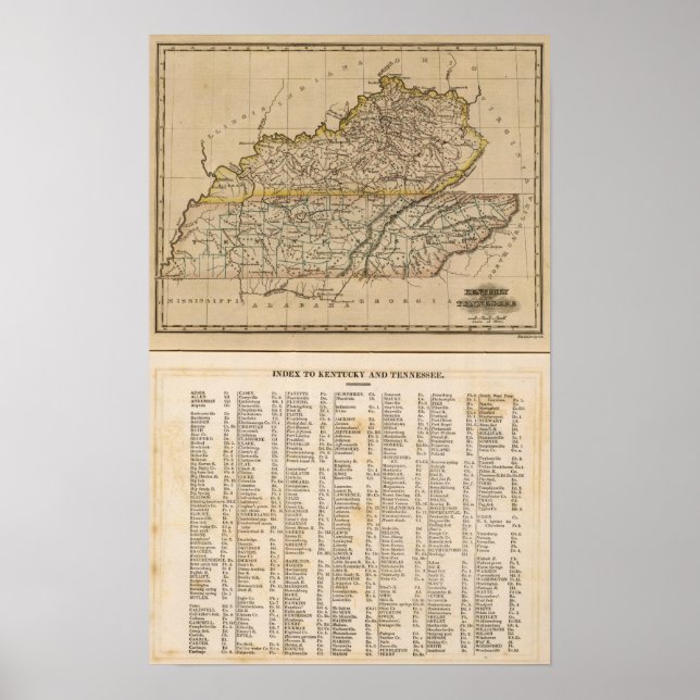 Kentucky, Tennessee Poster (Framsidan)