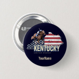 Kentucky United Stater Retro State Karta Vintage U Knapp
