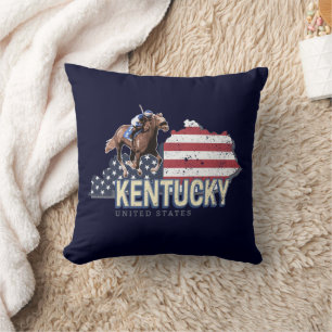 Kentucky United Stater Retro State Karta Vintage U Kudde