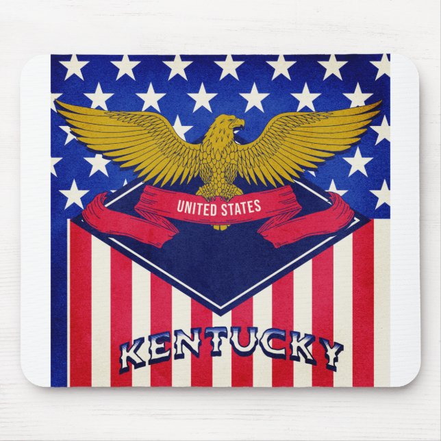 Kentucky USA flagga Musmatta (Framsidan)