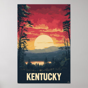 Kentucky USA Konst Vintage Illustration Resa Poster