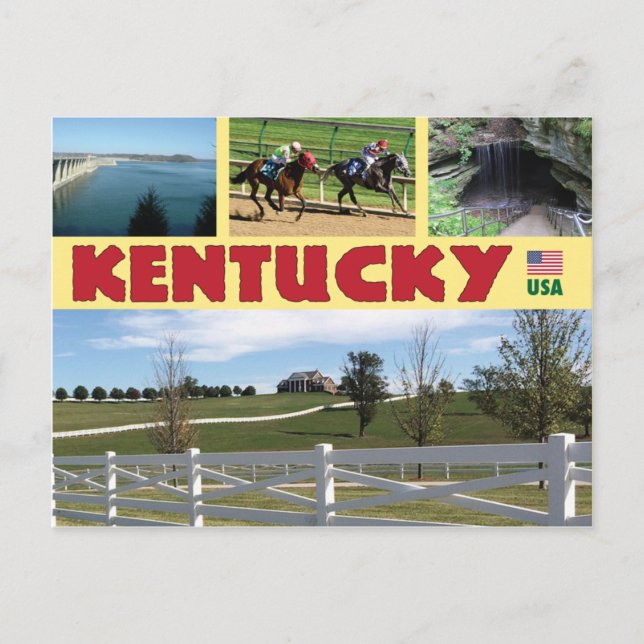 Kentucky USA Multiview Photos Postcard Vykort (Framsida)