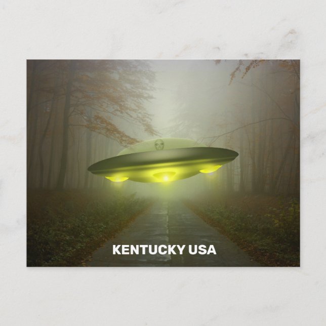 KENTUCKY USA SPACESHIP UFO ART-vykort Vykort (Framsida)