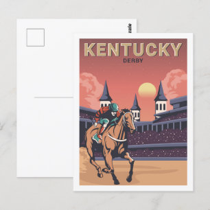 Kentucky USA Travel Ställe Illustration Vykort