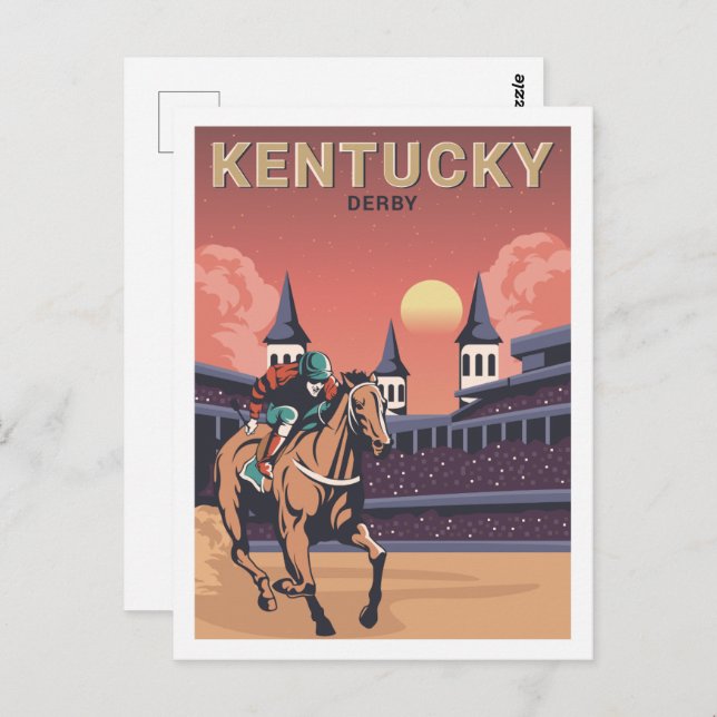 Kentucky USA Travel Ställe Illustration Vykort (Fram/baksida)