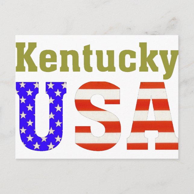 Kentucky USA! Vykort (Framsida)