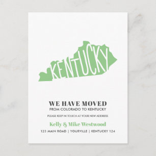 KENTUCKY Vi har flyttat Ny adress New Home Postca Vykort