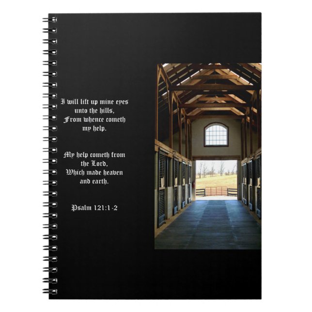 Kentucky View från Barn, Psalm 121:1-2 Anteckningsbok (Framsidan)