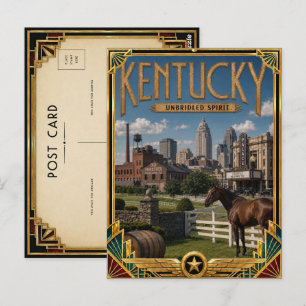 Kentucky Vintage Art Deco-guldåldern Vykort