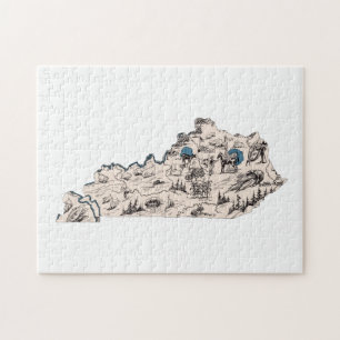 Kentucky Vintage Bild Karta Pussel