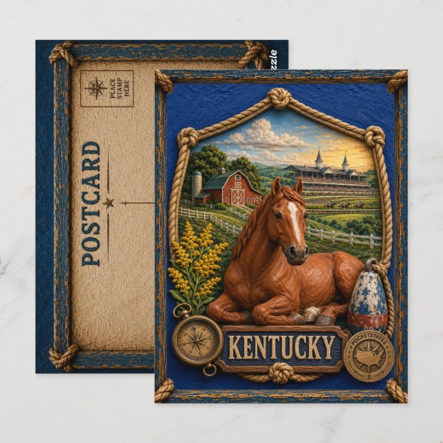 Kentucky Vintage Resa Vykort (Fram/baksida)