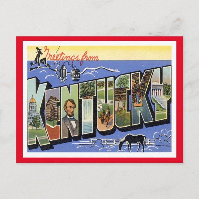 Kentucky Vintage resor Vykort (Framsida)