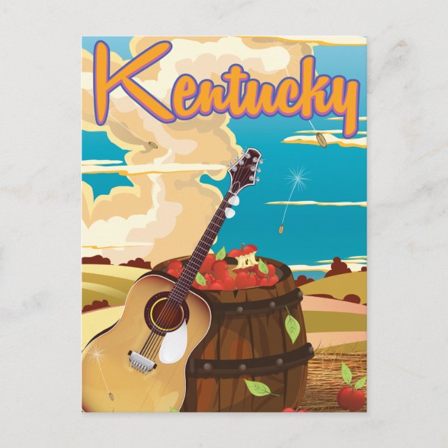 Kentucky vintage seriefigur reseskylt vykort (Framsida)