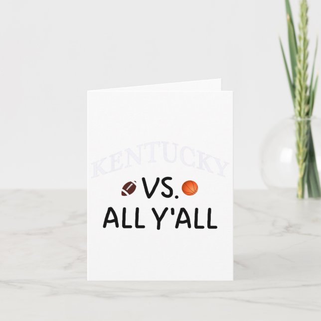 Kentucky Vs. All Y'all Footll Sketll Kort (Framsida)