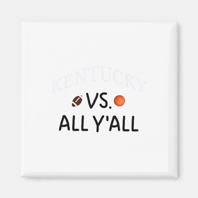 Kentucky Vs. All Y'all Footll Sketll Magnet (Framsidan)
