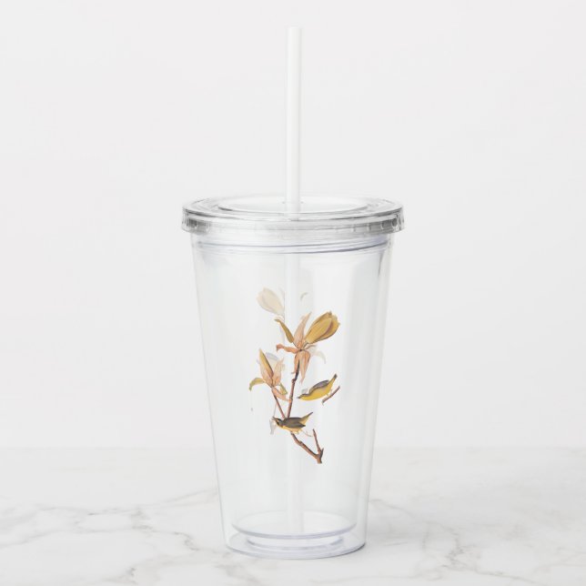 Kentucky Warbler Audubon Birds and Magnolia Flower Take Away Mugg (Framsida)