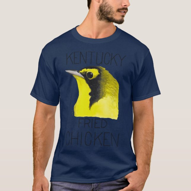 Kentucky Warbler Stekt Kyckling T Shirt (Framsida)