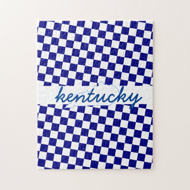 Kentucky Wildcat Fläkt Gift Challenging Blue Puzzl Pussel (Vertikal)